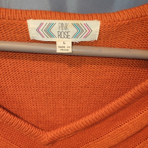 Pink Rose rustic orange sweater dress NWOT - Picture 4 of 5